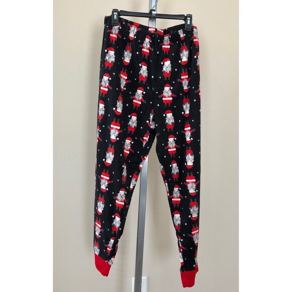 JAMMIES FOR YOUR FAMILIES SIZE L MEN'S 2 PIECES SLEEP SET SANTA GRAPHIC BLACK 94 - Picture 8 of 12